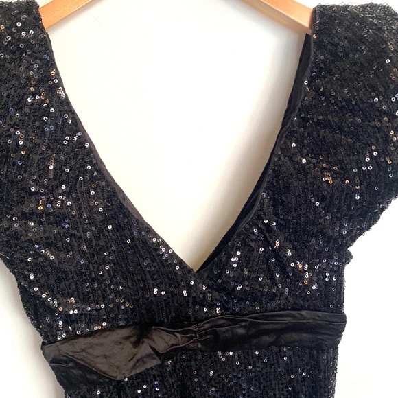 (A2) elle zeitoune Marla Sequin Black Mini Dress, Size Small - Picture 6 of 16